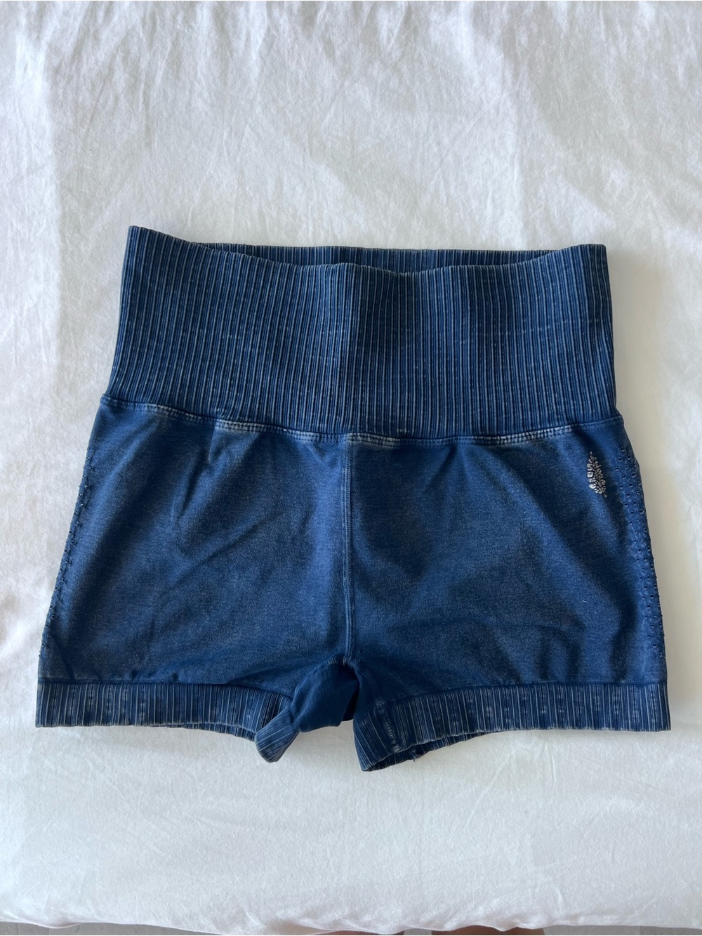 FP Movement by Free People Navy Ribbed Waist Athletic Shorts